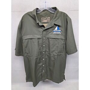 GameGuard Outdoors Mens Large Green Short Sleeve Fishing Shirt Alleyton 1023 GD